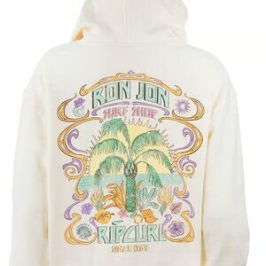 NWT Ron Jon Surf Shop Rip Curl Ivory Hoodie Size Small